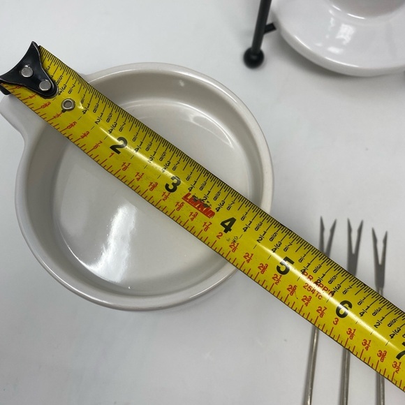 Roshco White Ceramic Deluxe Dessert Fondue Set - Picture 9 of 11